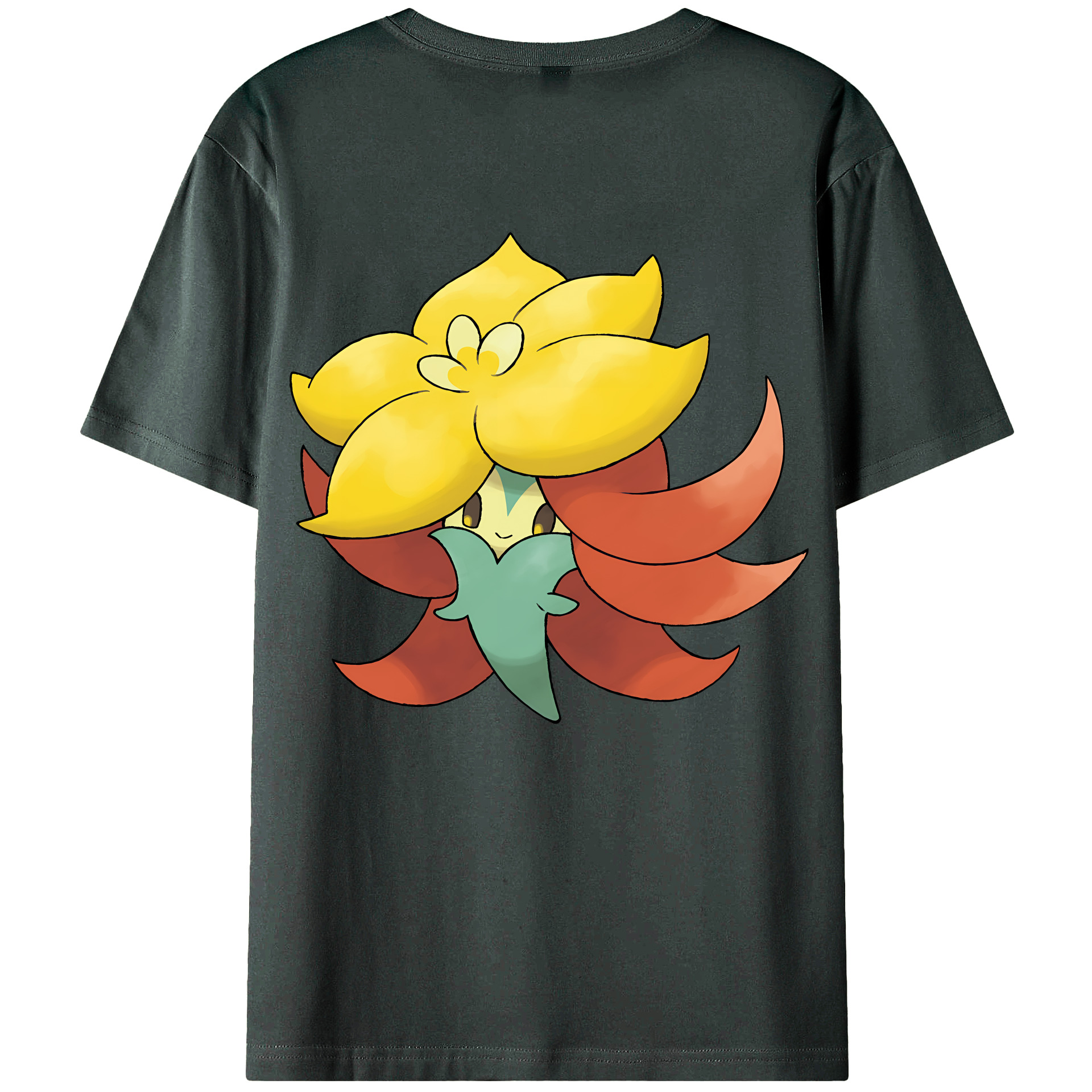 （画像用） ポケットモンスター Pokémon 綿100％ メンズ半袖Tシャツ（バックプリント） 通気性